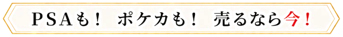 PSAも！ポケカも！売るなら今！