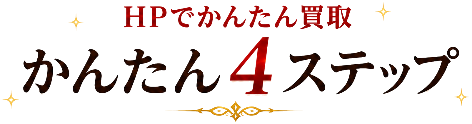 HPでかんたん買取。かんたん4ステップ。